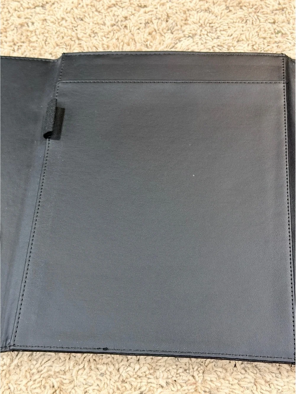 SIUE Cougars Black Faux Leather Portfolio Folder